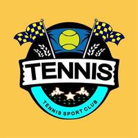 Tennis-Logo-Icon-Design, Vorlage für Sportabzeichen. Vektor-Illustration vektor