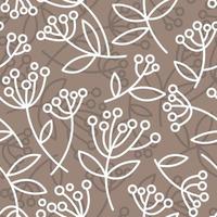 sömlös vektor mönster med löv och grenar. blommig ändlös mönster. textil, tyg, omslag papper design.