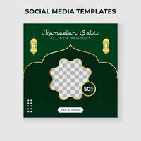 ramadan försäljning tema social media posta mall. islamic bakgrund. vektor