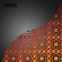 islamischer dunkler hintergrund, islamische ornamentvektorillustration vektor
