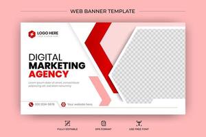 kreative Corporate Business Social Media-Cover-Web-Banner und Video-Thumbnail-Vorlage vektor