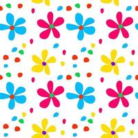 sommar daisy blommor sömlös mönster. enkel platt modern teckning. blommig textur samling för textil- och mode design. vår botanisk skriva ut. vektor