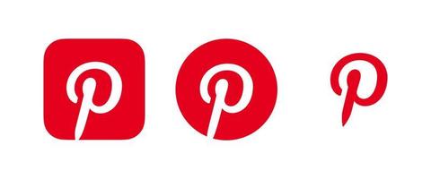 Pinterest logotyp vektor, Pinterest symbol, Pinterest ikon fri vektor