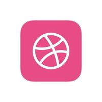 dribbble logotyp, dribbble ikon fri vektor