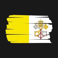 Vatikan-Flagge-Pinsel vektor