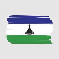 lesotho flagge bürste vektor