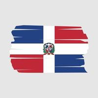 Dominikanska republikens flaggborste vektor
