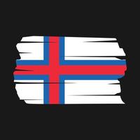 Flaggenpinsel der Färöer-Inseln vektor