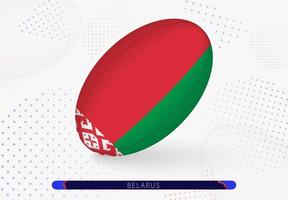 rugby boll med de flagga av Vitryssland på Det. Utrustning för rugby team av belarus. vektor