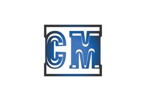 cm-Brief-Logo und Icon-Design-Vorlage vektor