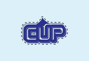 Cup-Brief-Logo und Icon-Design-Vorlage vektor