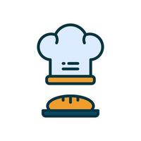 Kochmützen-Symbol für Ihre Website, Ihr Handy, Ihre Präsentation und Ihr Logo-Design. vektor