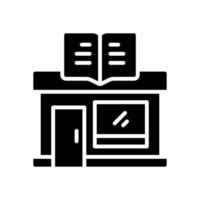 Buchladen-Symbol für Ihre Website, Ihr Handy, Ihre Präsentation und Ihr Logo-Design. vektor