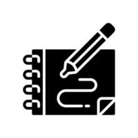 Sketchbook-Symbol für Ihre Website, Ihr Handy, Ihre Präsentation und Ihr Logo-Design. vektor