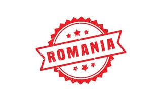 Rumänien Stempelgummi mit Grunge-Stil auf weißem Hintergrund vektor