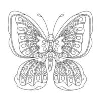 Schmetterling. Malvorlage im Zentangle-Stil. vektor