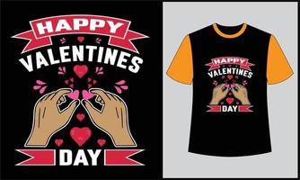 Happy Valentines Day Illustration Band Vektor T-Shirt-Design