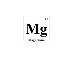 Magnesium-Symbolvektor. 12 mg Magnesium vektor