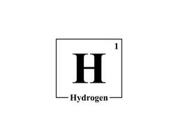 Wasserstoff-Icon-Vektor. 1 h Wasserstoff vektor