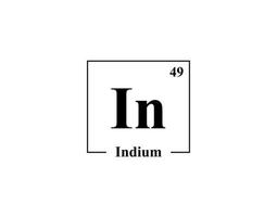 Indium-Symbolvektor. 49 in Indium vektor