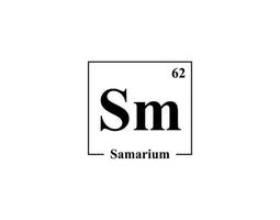 Samarium-Symbolvektor. 62 qm Samarium vektor