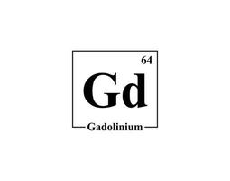 Gadolinium-Symbolvektor. 64 g Gadolinium vektor