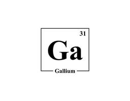gallium ikon vektor. 31 ga gallium vektor