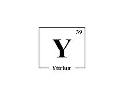 Yttrium-Symbolvektor. 39 Y-Yttrium vektor