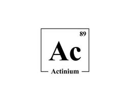 Actinium-Symbolvektor. 89 ac-Actinium vektor