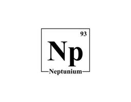 Neptunium-Symbolvektor. 93 np Neptunium vektor