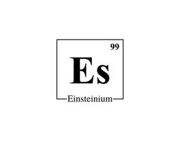 Einsteinium-Symbolvektor. 99 es einsteinium vektor
