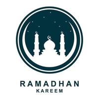 Ramadan-Logovektor, Ramadan-Flyerbild mit Vorlagenillustration vektor