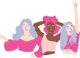 en grupp av kvinnor illustration vektor