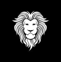 vit lejon huvud maskot logotyp stil vektor