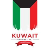 kuwait nationell dag design mall vektor