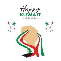 kuwait nationell dag design mall vektor