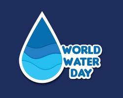 Aufkleberstil zum Weltwassertag vektor