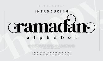 ramadan kreatives alphabet. islamische Schriftart Typografie Schriftart vektor