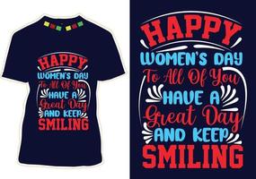 kvinnors dag t-shirt design vektor