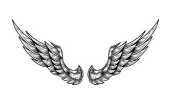 vektor ängel vingar stam- tatuering