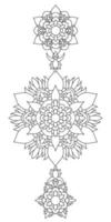 Vektor-Mandala-Tattoo-Designs vektor