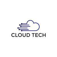 kreative Cloud-Technologie-Logo-Design-Vorlage vektor