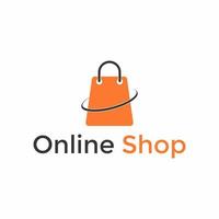 Einkaufstaschen-Logo. Online-Shop-Logo vektor