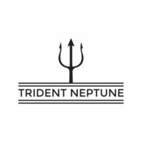 treudd neptune årgång retro logotyp design vektor