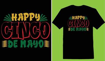 Lycklig cinco de mayo cinco de t-shirt design vektor