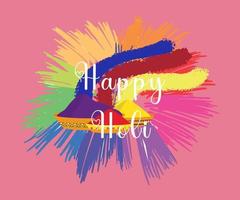 Happy Holi farbenfrohes Design für das Festival der Farben. vektor