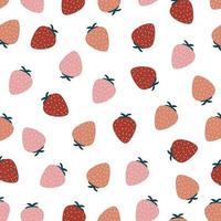 Vektor Musterdesign mit bunten Erdbeeren