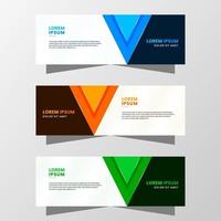 vektor grafisk av abstrakt baner design. med modern blå, orange och grön Färg schema. lämplig för baner försäljning, presentation, befordran, flygblad, affisch och broschyr.