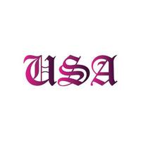 USA-Brief-Logo-Design, USA-Vektor-Logo, USA mit Form, USA-Vorlage mit passender Farbe, USA-Logo einfach, elegant, USA-Luxus-Logo, USA-Vektor-Profi, USA-Typografie, vektor