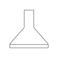 einfaches Symbol für die Dunstabzugshaube in einem Linienstil. Vektorküchenelement lokalisiert auf einem weißen Hintergrund vektor